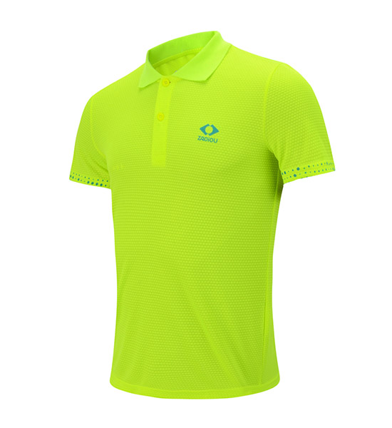 ZROIOU fluorescent yellow dry fit polo shirt 