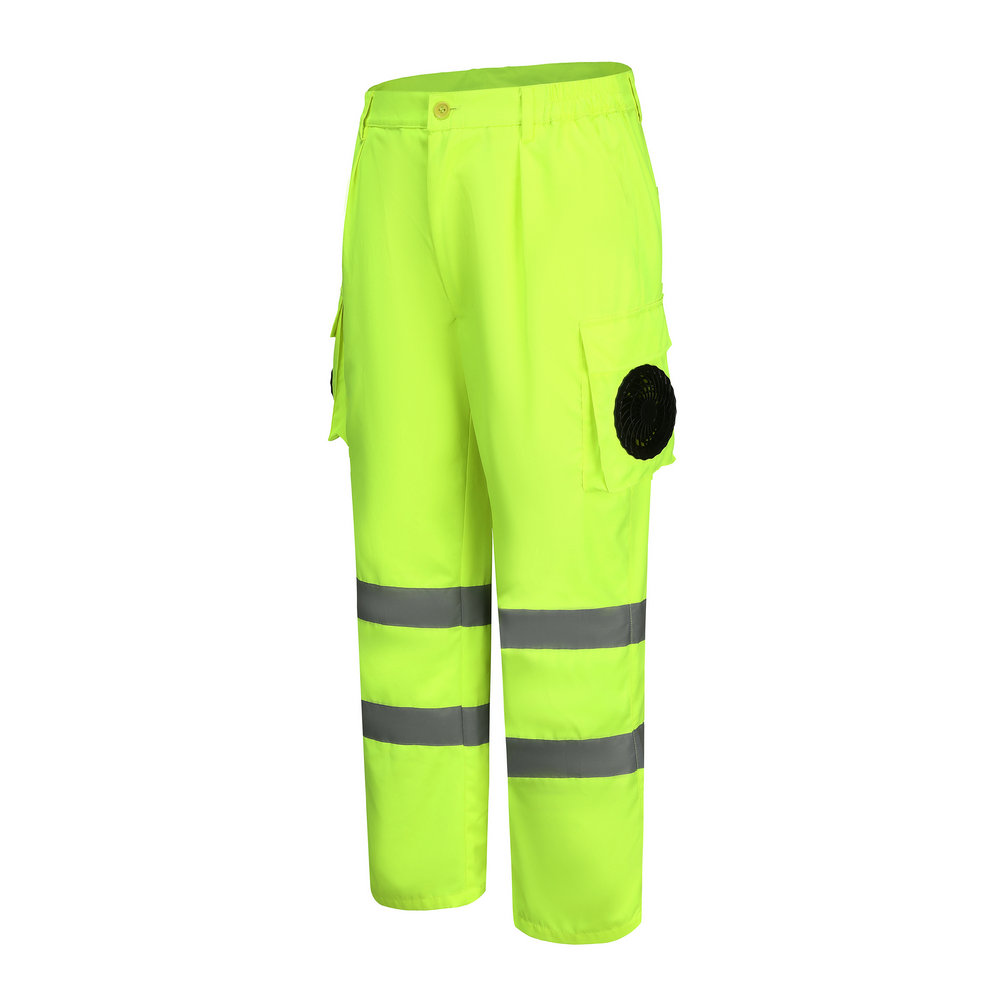 Cooling hi vis pants with fans