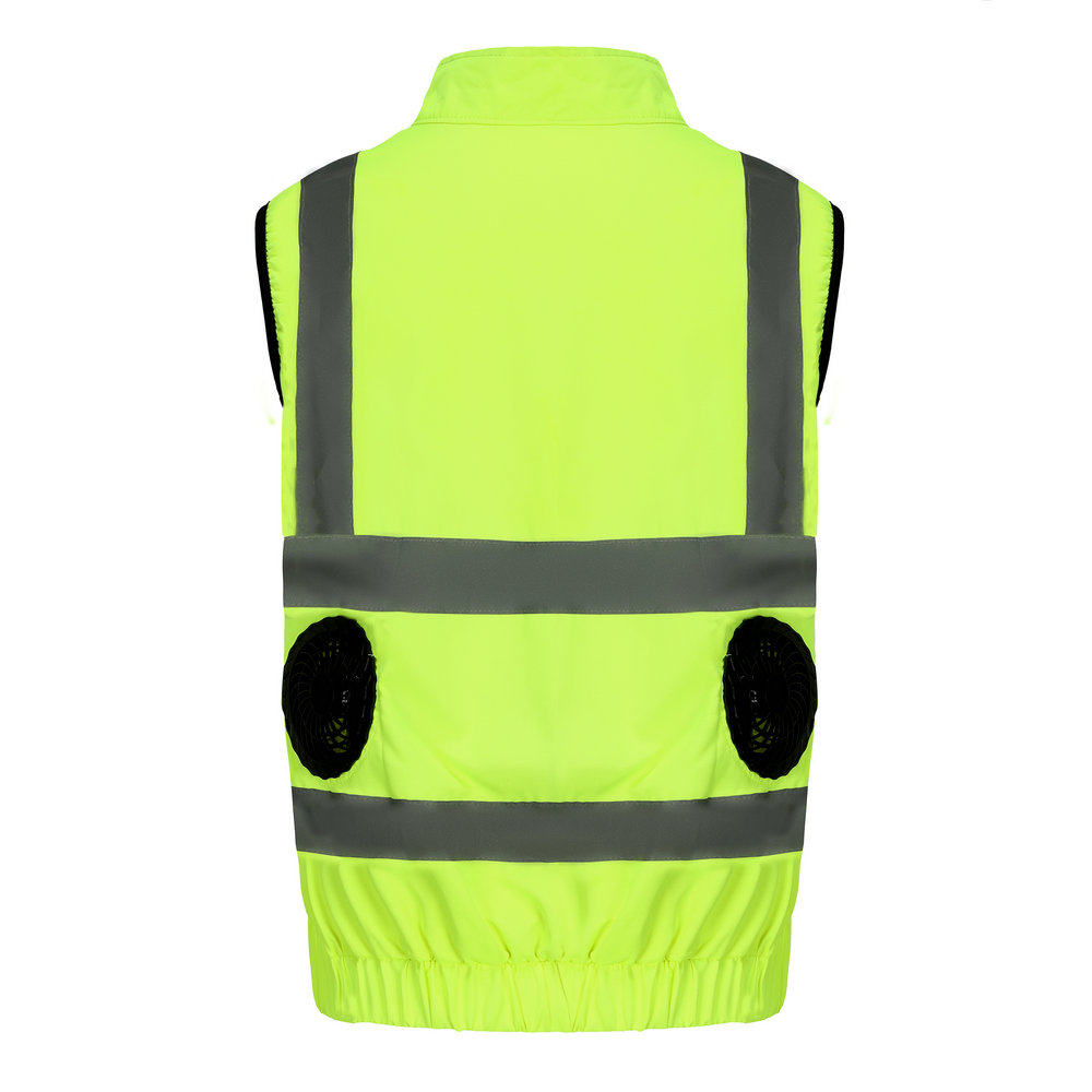 Cooling hi vis vest with fans