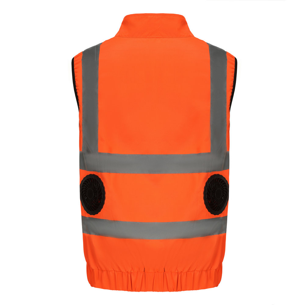 Cooling hi vis vest with fans