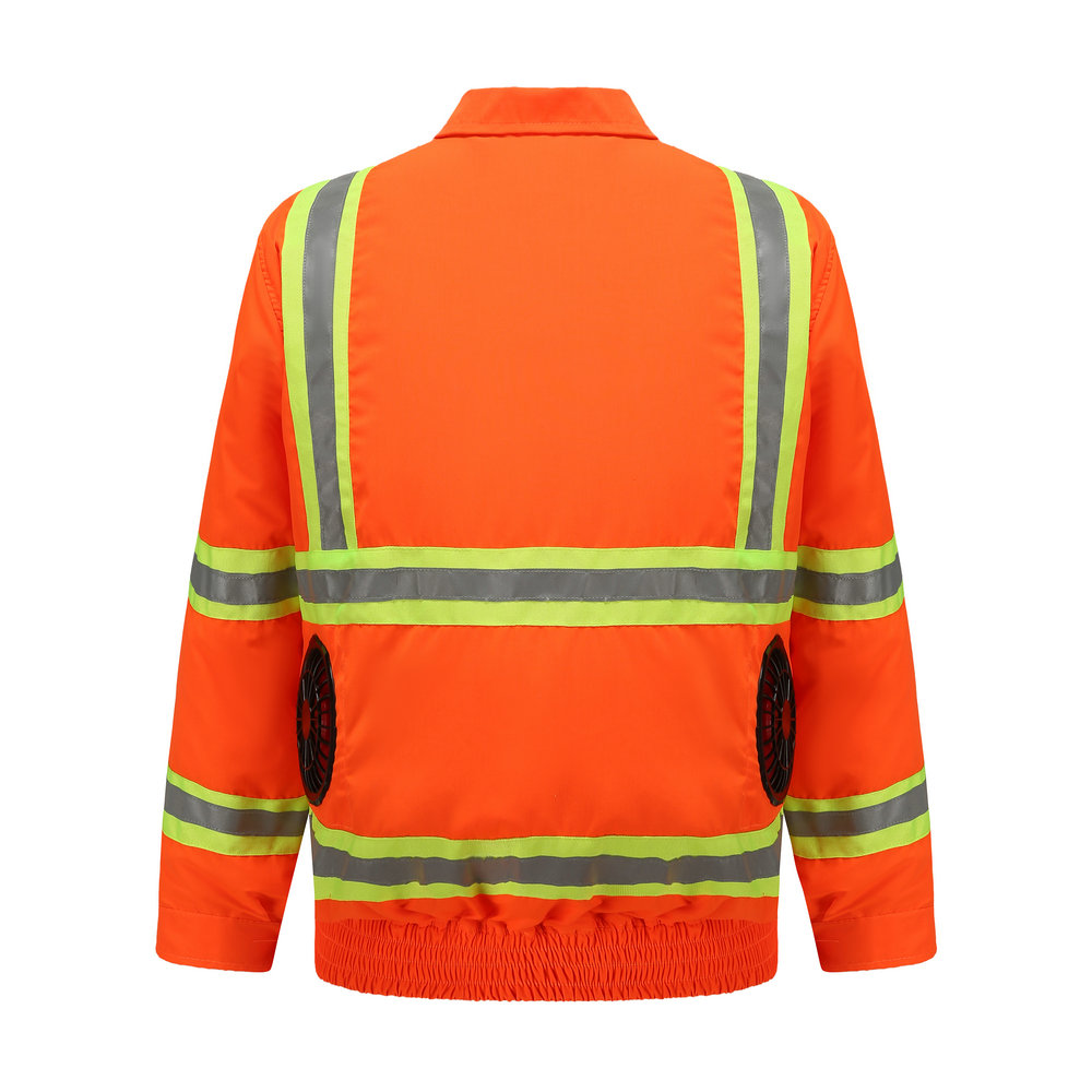 Cooling hi vis jacket with fans