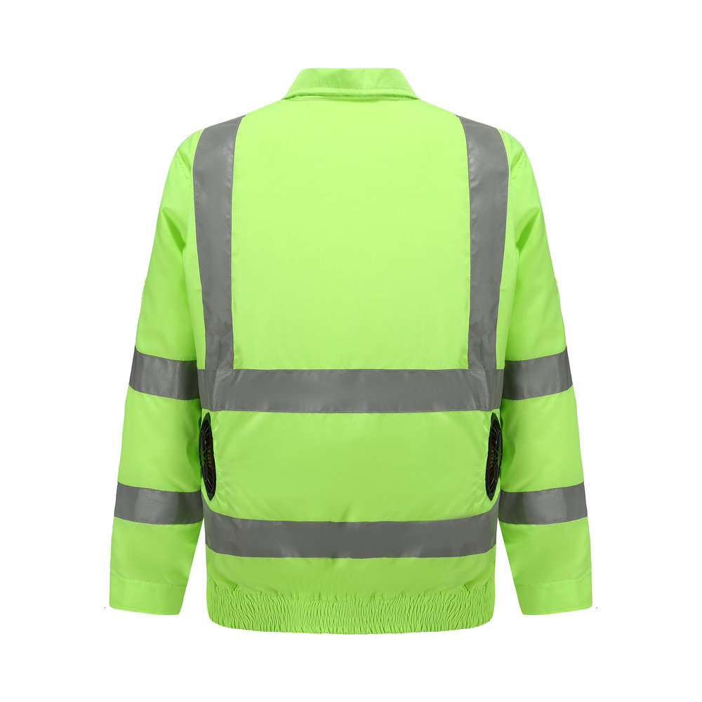 Long sleeve cooling hi vis jacket with fans